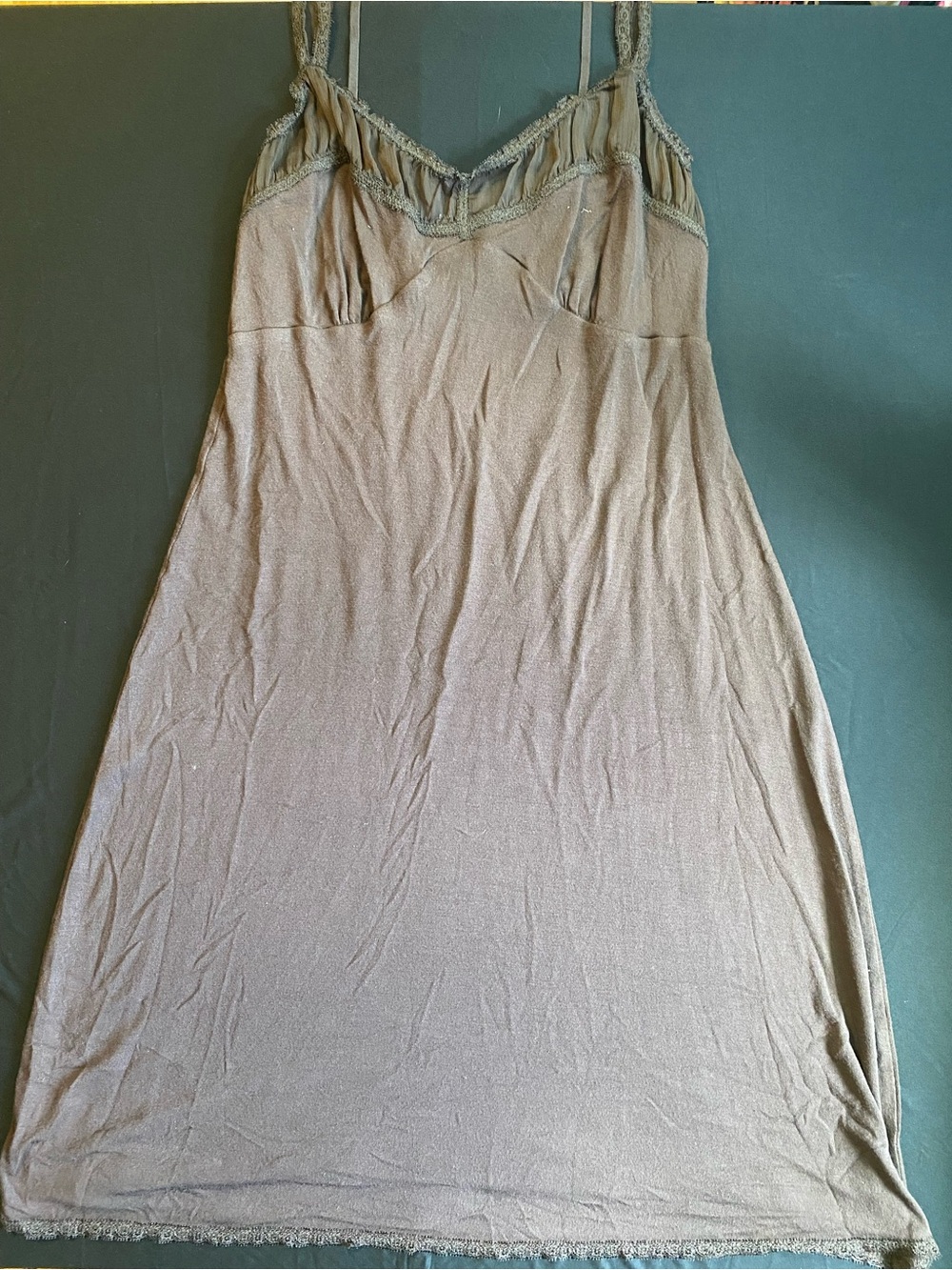Slip Dress with Lace Trim